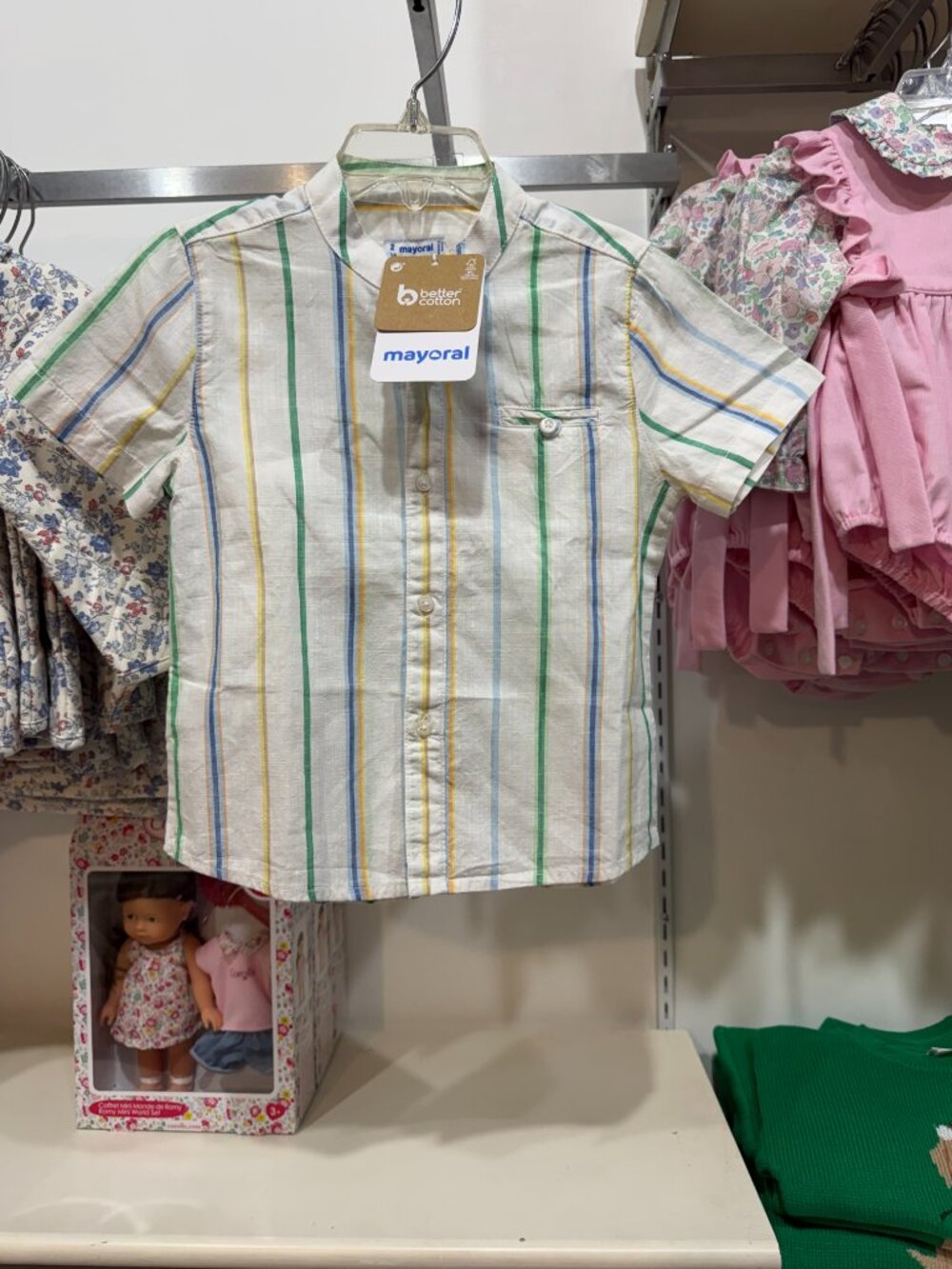 NWT Mayoral Collarless Button Down Shirt